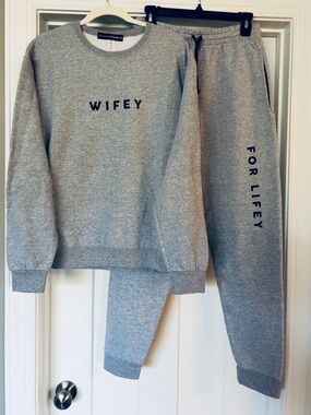 NEW LuluSimonStudio Heather Gray Sweatsuit- Size Medium